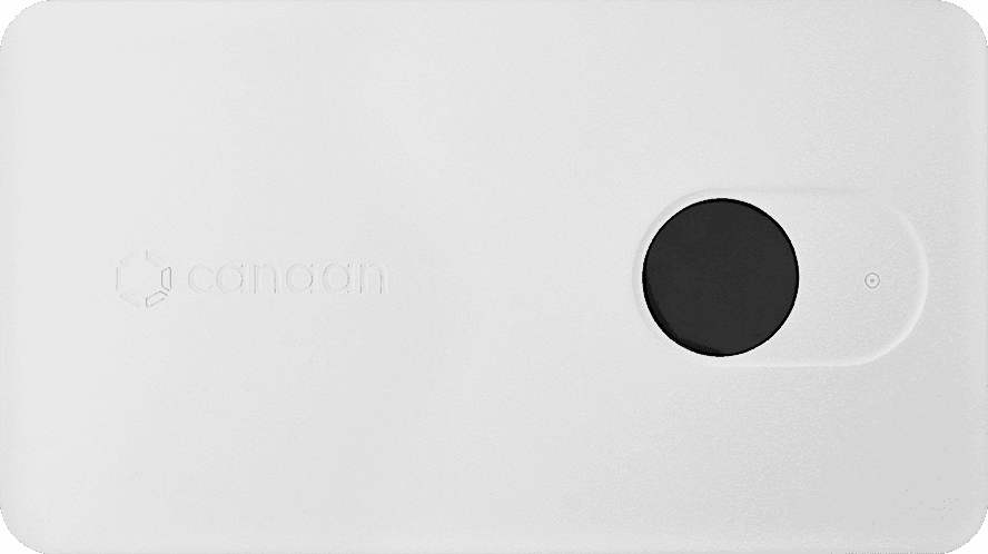 Official Canaan photograph of the white Avalon Nano 3S desktop miner